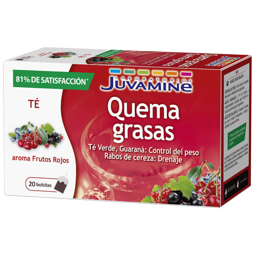 JUVAMINE Infusión Quema grasas con aroma a Frutos Rojos  20 uds 