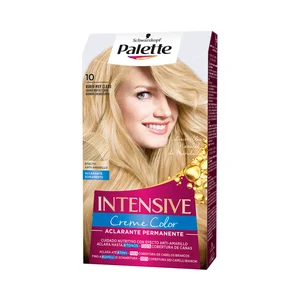 PALETTE Aclarante permanente intenso (hasta 4 tonos menos), tono 010 rubio muy claro PALETTE Intensive creme color.