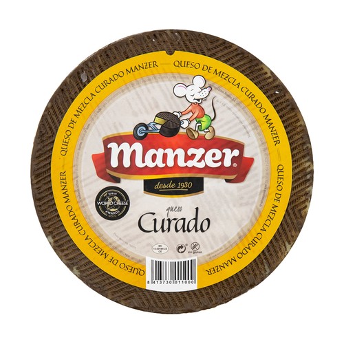 MANZER Queso de mezcla curado, cuña.