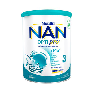 NAN Leche en polvo de crecimiento, a partir de 12 meses NAN Optipro 3 800 g.