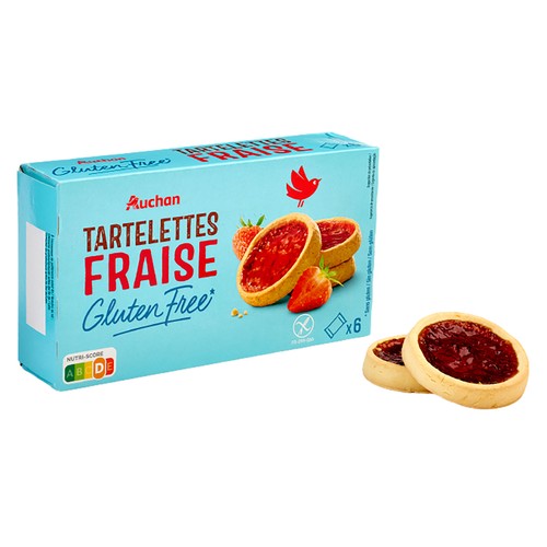 PRODUCTO ALCAMPO Tartaletas de fresa sin gluten 130 g.