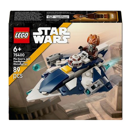 LEGO Star Wars Microfighter: Caza Estelar Jedi de Plo Koon 75400, 89 piezas, +6 años.