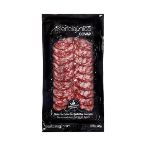 Imagen de COVAP Salchichón de bellota ibérico, cortado en finas lonchas COVAP Esenciaúnica 60 g.