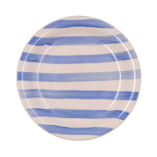 Plato de postre de loza, 19 cm, azul, Creta QUID