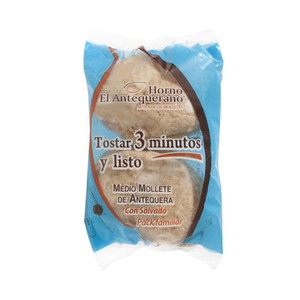 Mollete antequerano con salvado 4uds. 280 g.