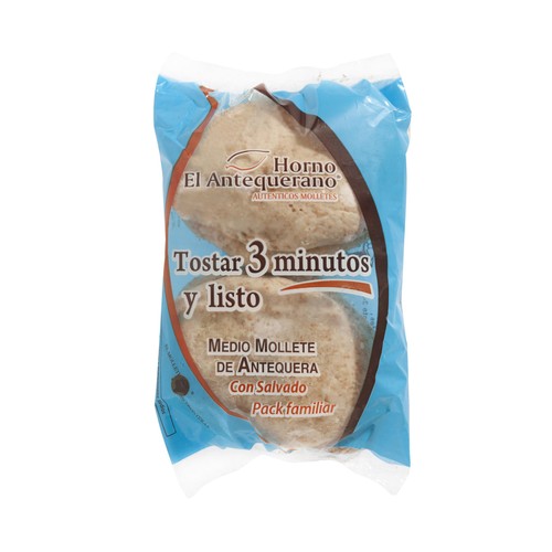 EL ANTEQUERANO Mollete antequerano con salvado 4uds. 280 g.