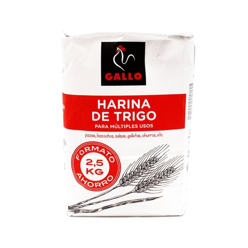 GALLO Harina de trigo formato ahorro 2,5 kg.