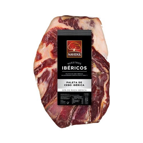 Centro de paleta de cebo ibérica 50% raza ibérica, cortada en lonchas NAVIDUL - Loncha fina 1 mm