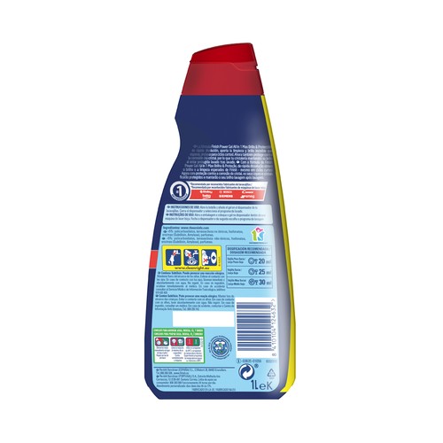 FINISH Power gel Lavavajillas líquido con acción todo en uno 1 l.