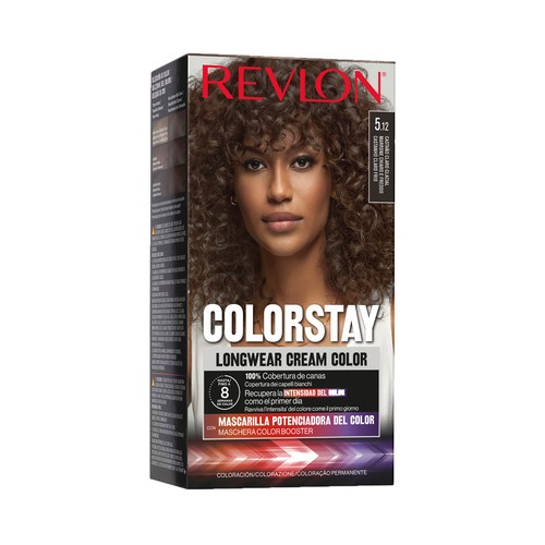 REVLON Colorstay Coloración permanente tono 5.12 Castaño claro glacial.