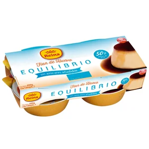 REINA Flan de huevo sin azúcares añadidos REINA 4 x 100 g.