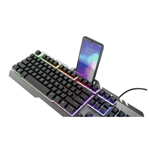 Teclado gaming TRUST GXT 853 Esca, iluminación led, teclas multimedia, conexión Usb.