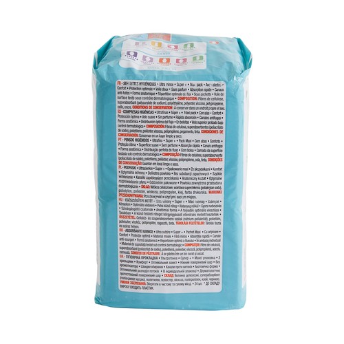 Compresas super ultra finas, con alas PRODUCTO ALCAMPO 24 uds.