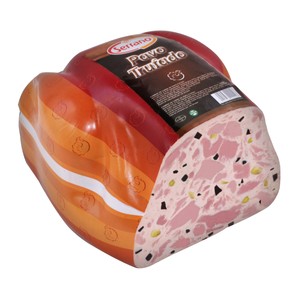 Imagen de Fiambre de pavo y cerdo cocidos, con pistachos y sabor a trufa SERRANO - Loncha fina 1 mm