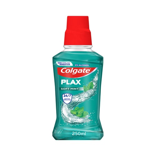 COLGATE Plax Enjuague bucal de uso diaro sin alcohol y con CPC, 250 ml.