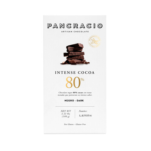 Alcampo PANCRACIO Chocolate negro intenso 80 % 100 g