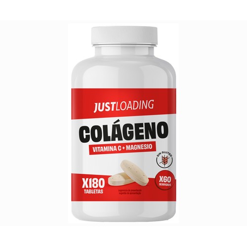 JUST LOADING Complemento alimenticio con colágeno, vitamina C y magnesio 180 uds. 138 gr.