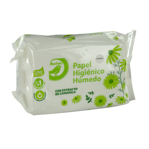 PRODUCTO ECONÓMICO ALCAMPO Papel higiénico húmedo con extracto de camomila PRODUCTO ECONÓMICO ALCAMPO 100 uds.