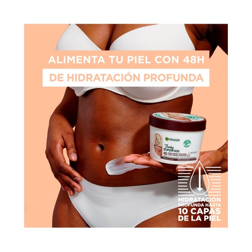 GARNIER Body superfood Crema corporal reparadora para piel extra seca 400 ml.