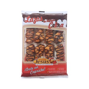 Lazos de hojaldre cebra 300 g.