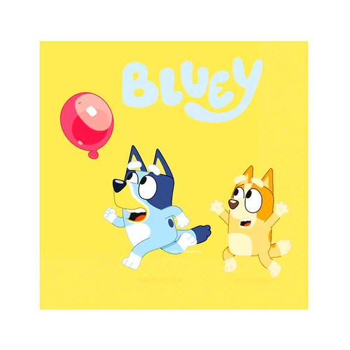 20 servilletas de papel de 33x33cm de Bluey, LIRAGRAM