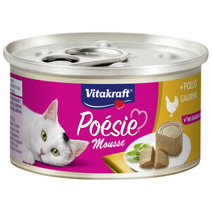 VITAKRAFT Alimento húmedo completo gatos adultos, sabor pollo VITAKRAFT POESIE MOUSSE 85 g.
