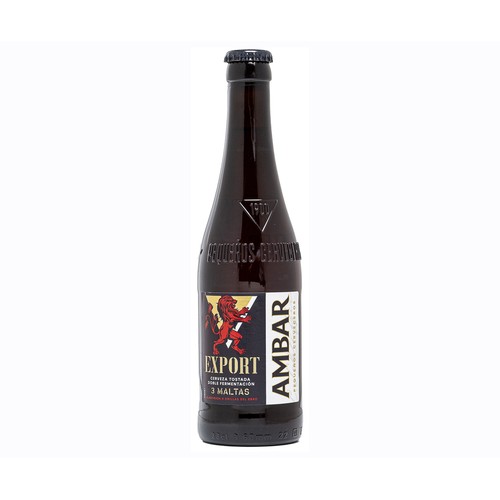 AMBAR EXPORT  Cerveza tostada botella de 33 cl.