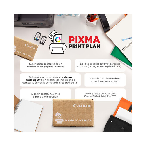 Impresora multifunción tinta CANON Pixma TS3550i, WiFi, pantalla LCD. Compatible con Pixma Print Plan.