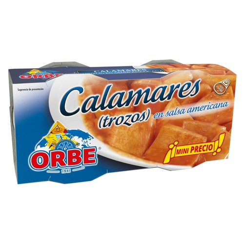 ORBE Calamares en salsa americana pack 2 x 51 g