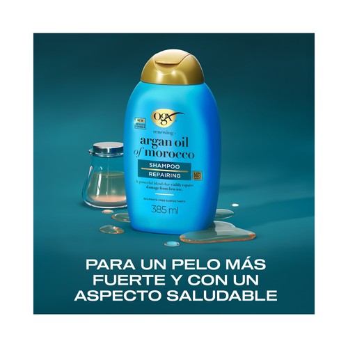 OGX Champú reparador con aceite de Argán de Marruecos, para cabellos secos y dañados 385 ml.