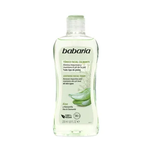 BABARIA Tónico facial calmante con aloe vera y manzanilla, para todo tipo de pieles 200 ml.