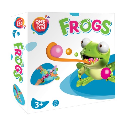 Juego de mesa infantil de habilidad Rana tragabolas, de 2 a 4 jugadores ONE TWO FUN ALCAMPO.