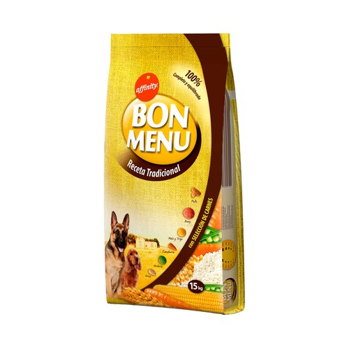 BON MENU Comida para perro, receta Tradicional 15 kg.