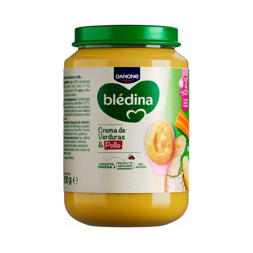 BLÉDINA de Danone Tarrito de crema de verduras y pollo, a partir de 6 meses 200 g.