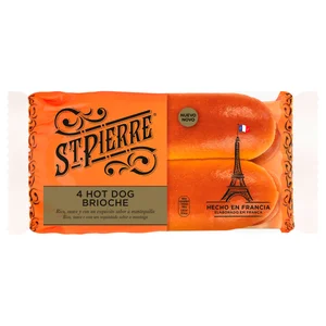 ST. PIERRE Pan brioche especial de perritos calientes 4 uds. 180 g.