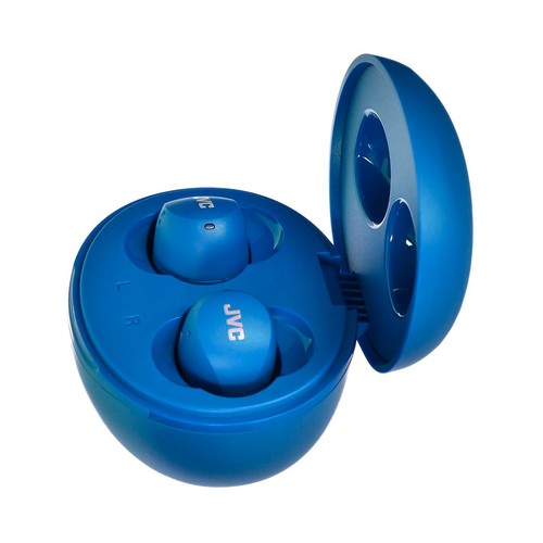 Auriculares Bluetooth intrauricular JVC HA-A6T-AU con estuche de carga, hasta 23 horas de autonomía, color azul..