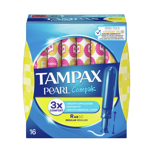 TAMPAX Tampones regular con aplicador TAMPAX Compak pearl 16 uds