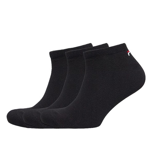Pack 3 calcetines tobilleros FILA, color negro, talla 39/42