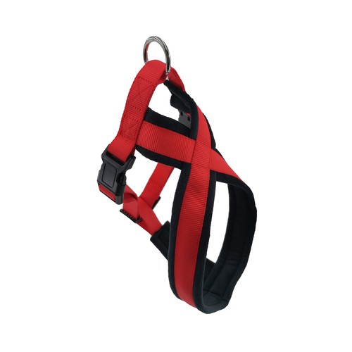 PRODUCTO ALCAMPO Arnés (2.5 cm) de color rojo, para perros de tamaño L 40 - 60 cm.