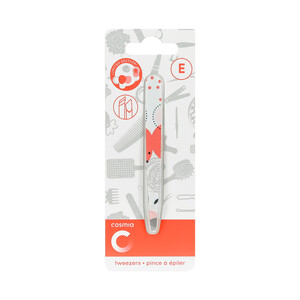 COSMIA Pinza metálica con divertido diseño, para depilar cejas COSMIA.