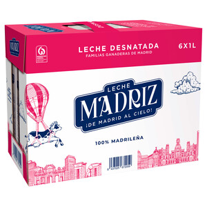 precios Madriz Leche De Vaca Desnatada De Origen 100% Madrileña 6X1 L. en Alcampo