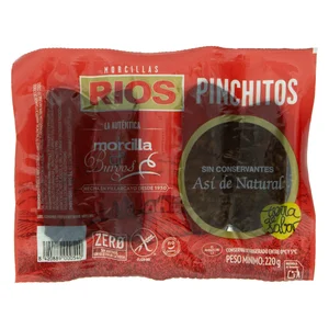 Morcillas sin conservantes, ni gluten, ni lactosa RIOS