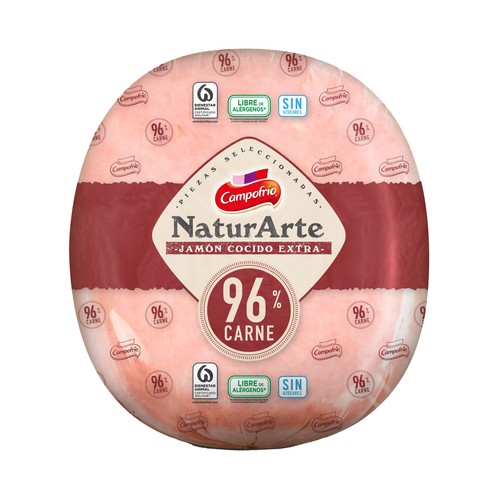 CAMPOFRÍO Naturarte Jamón cocido extra, cortado en lonchas - Loncha normal 2 a 3 mm
