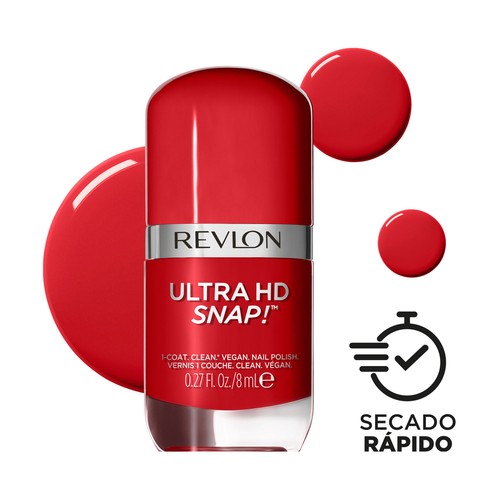 REVLON Ultra hd snap! tono 030 Cherry on top Esmalte de uñas de secado rápido.