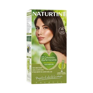 NATURTINT Gel de coloración permanente sin amoníaco, tono 4N castaño natural NATURTIN.