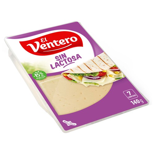 EL VENTERO Queso en lonchas tierno mezcla EL VENTERO 140 g.