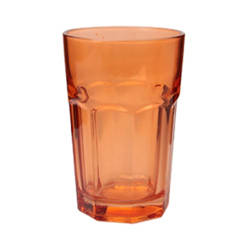 Vaso vidrio americano 40 cl color naranja. ACTUEL