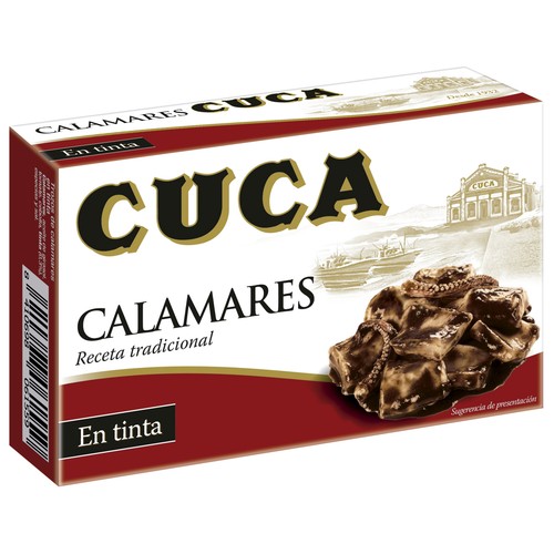 CUCA Calamares en su tinta en trozos lata de 72 g.