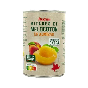 PRODUCTO ALCAMPO Mitades de melocotón en almíbar 240 g.
