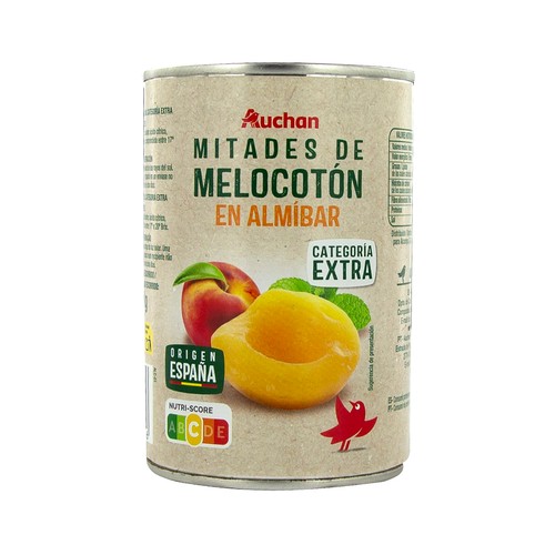 Mitades de melocotón en almíbar PRODUCTO ALCAMPO 240 g.